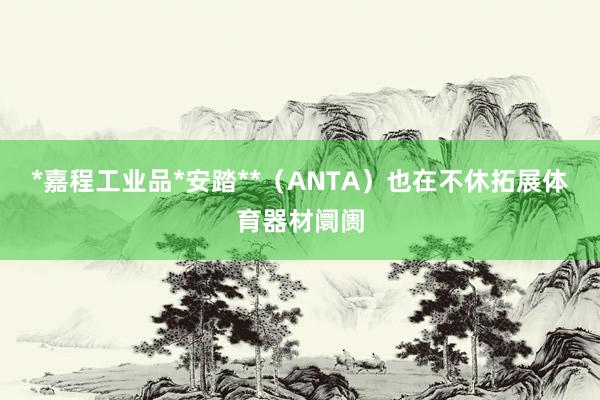 *嘉程工业品*安踏**(ANTA)也在不休拓展体育器材阛阓